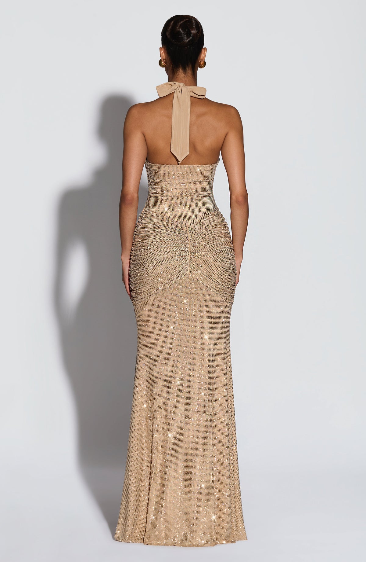 Rosetti Maxi Dress in Gold Sparkle
