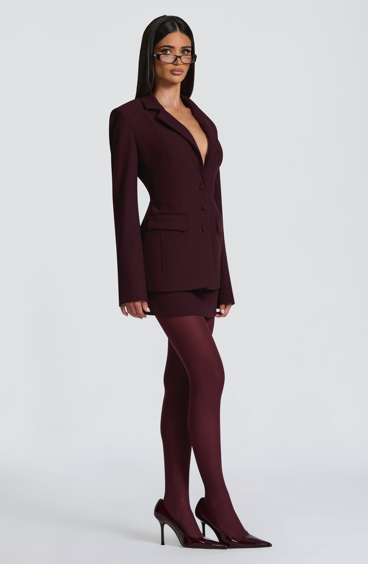 Rowella Blazer in Plum