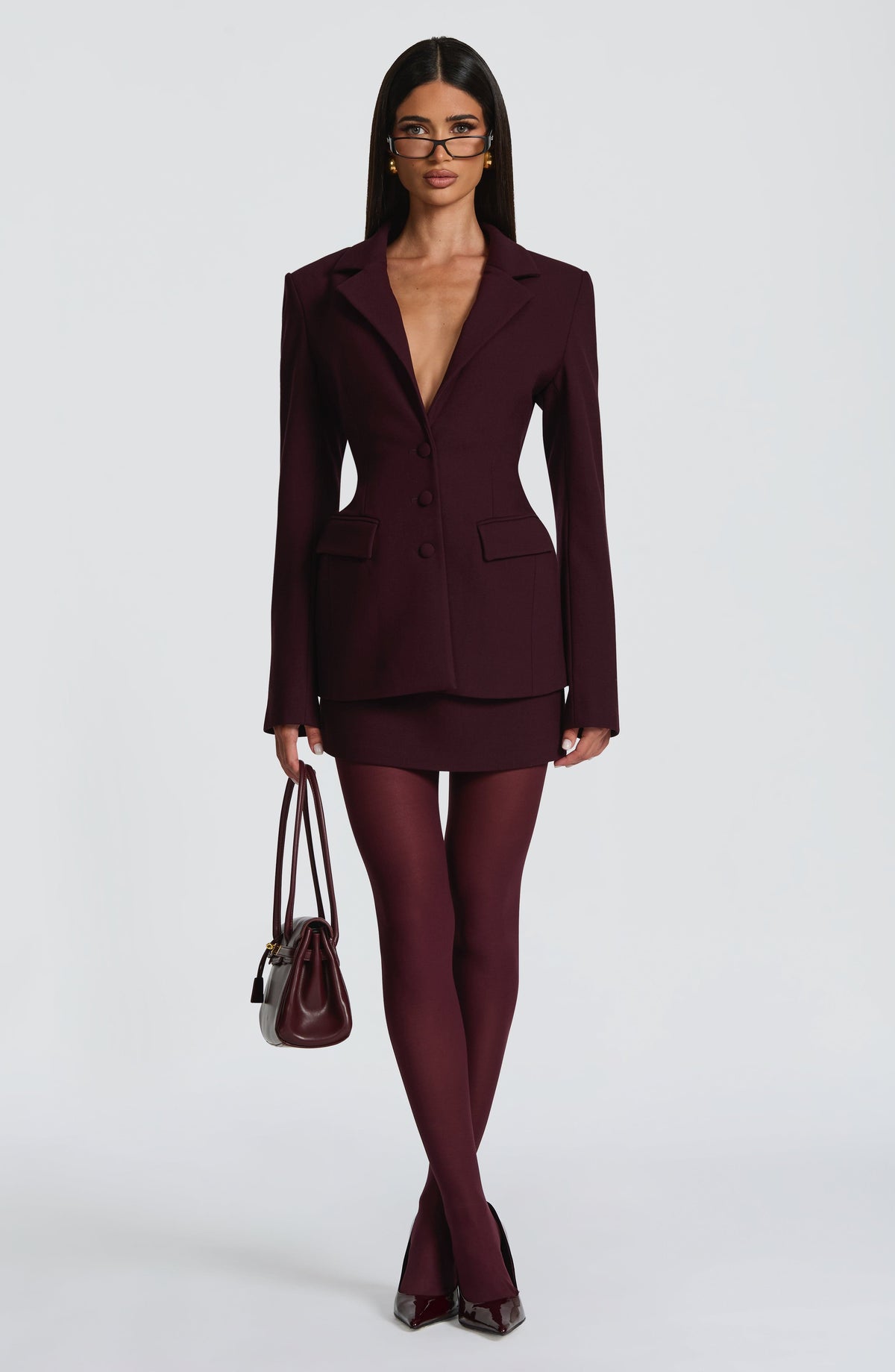 Rowella Blazer in Plum