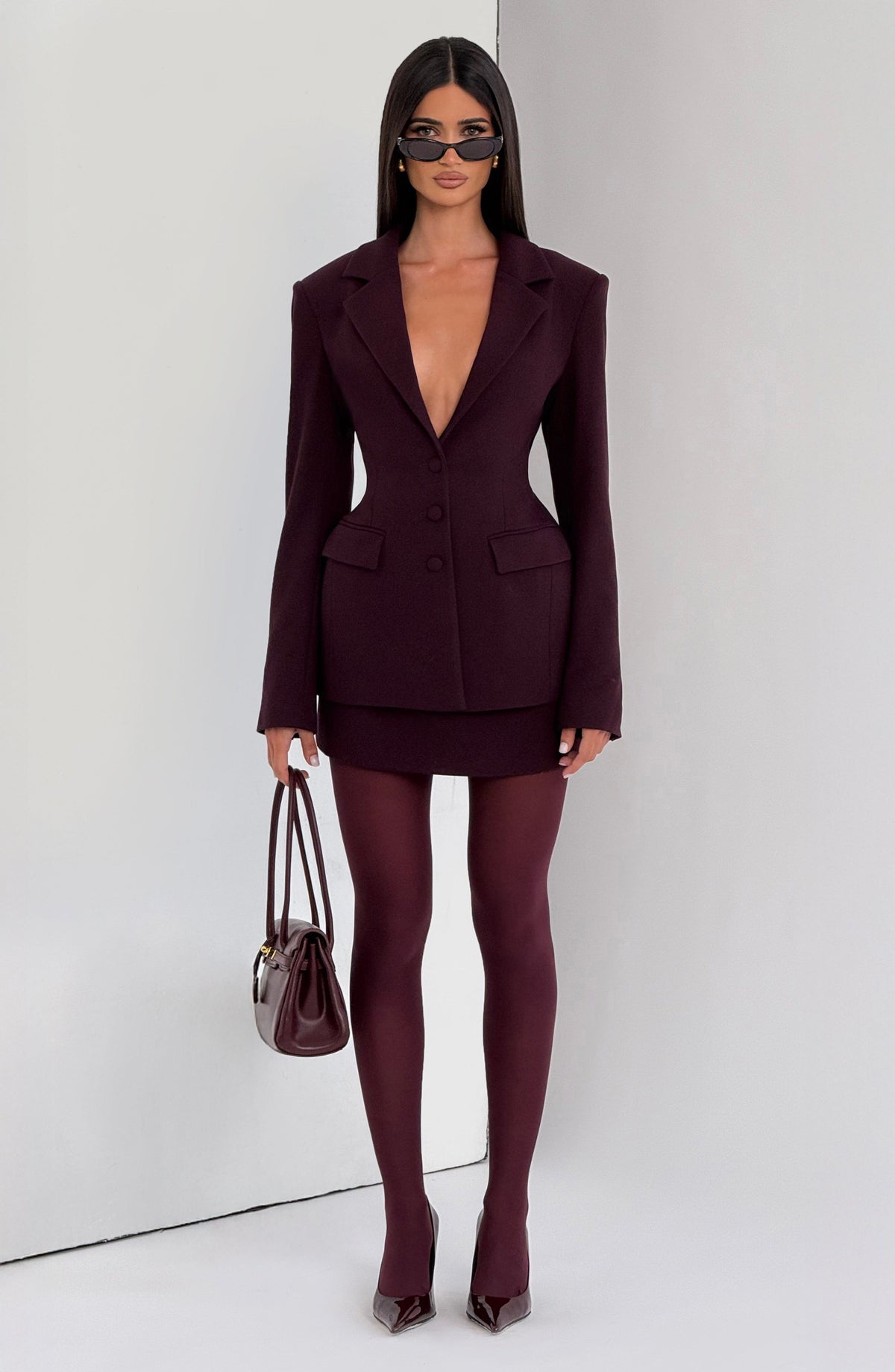Rowella Blazer in Plum