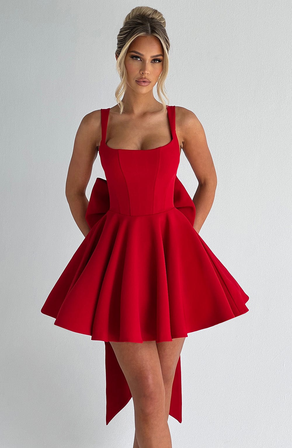 Ruella Mini Dress in Red