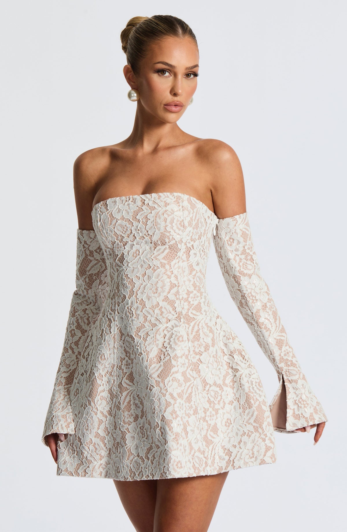 Sabine Mini Dress in Ivory