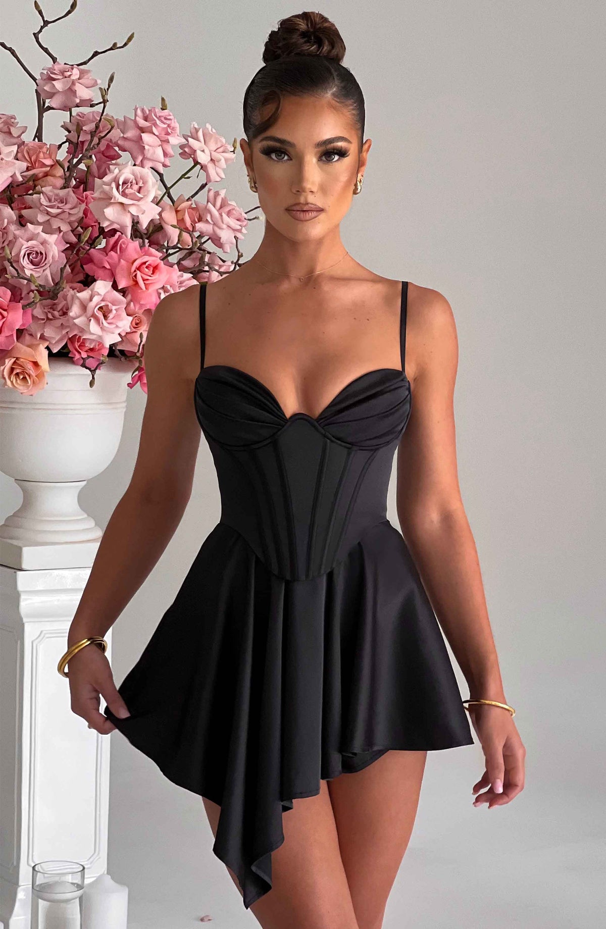 Saffrona Playsuit in Black