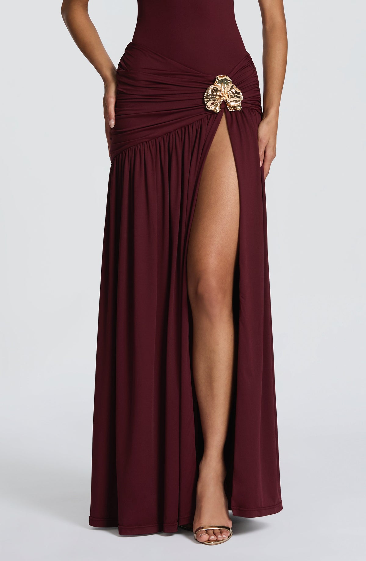 Sairina Maxi Skirt in Cherry Lacquer