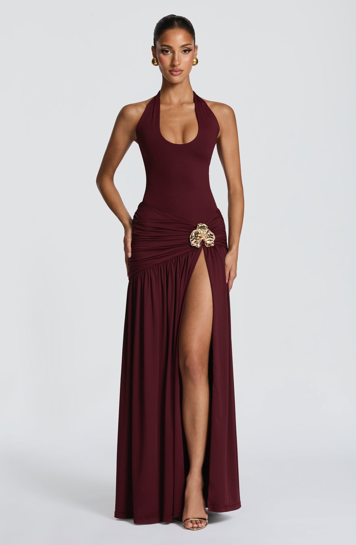 Sairina Maxi Skirt in Cherry Lacquer