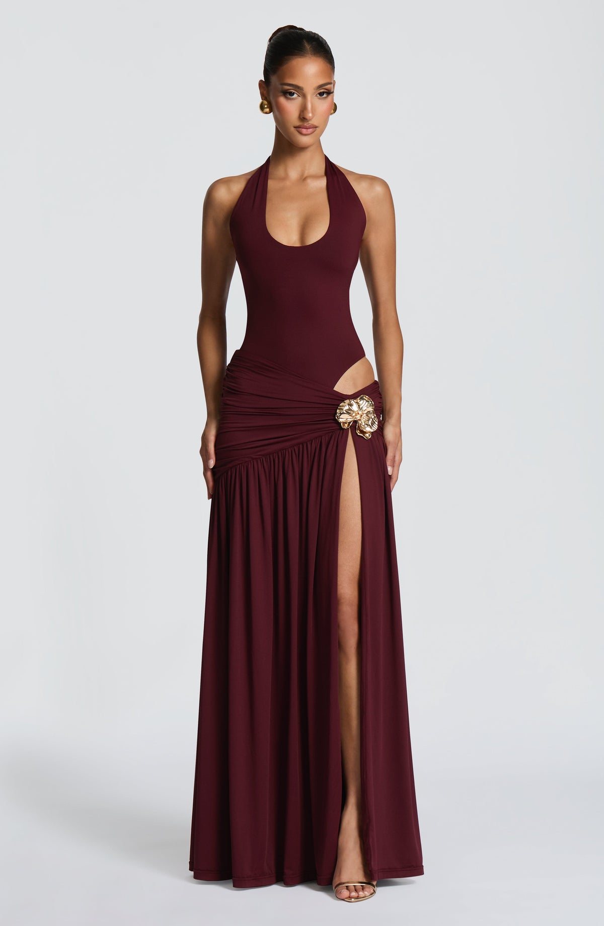 Sairina Maxi Skirt in Cherry Lacquer