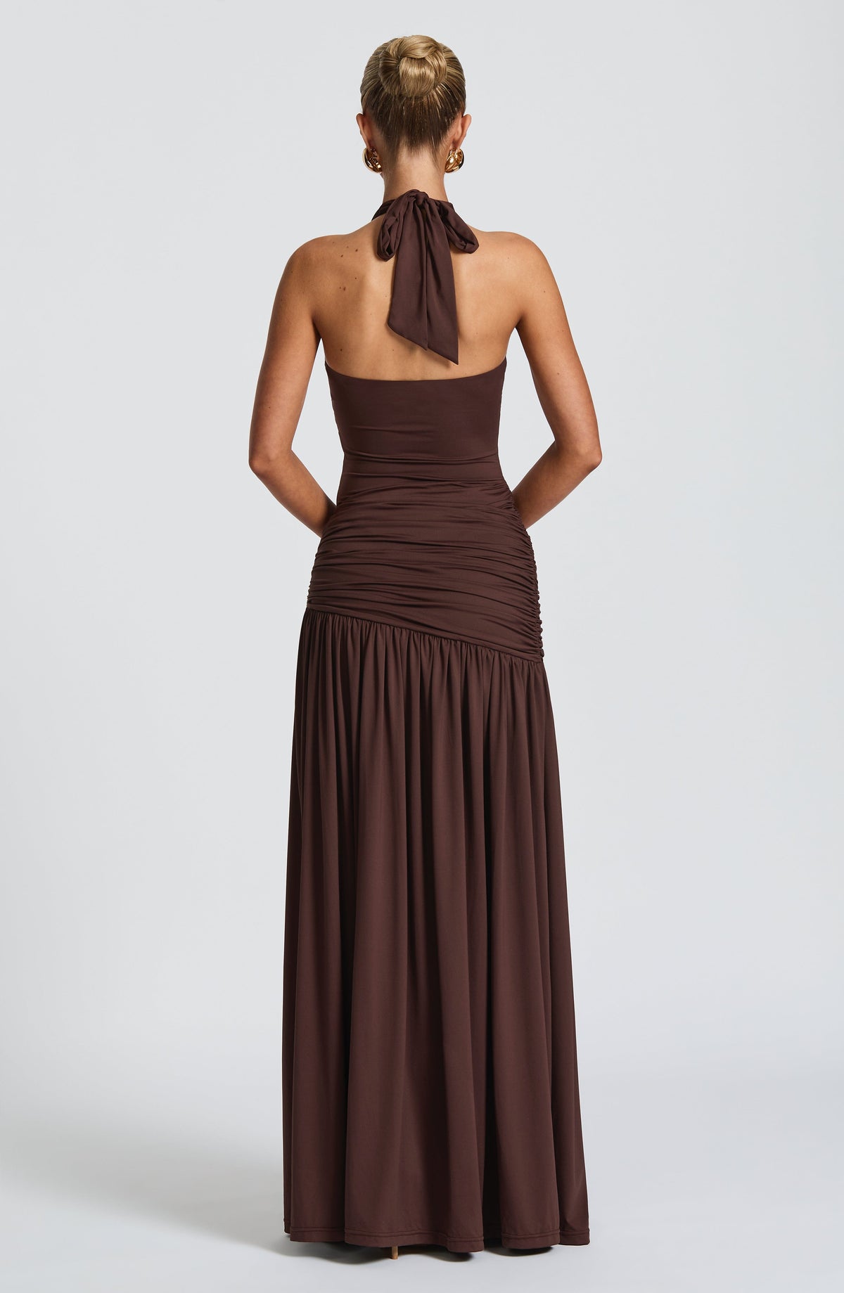 Sairina Maxi Skirt in Plum Brown