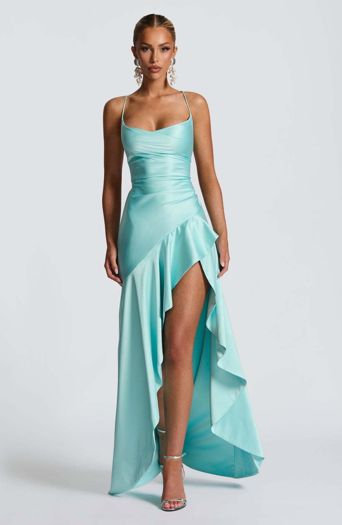 Samara Maxi Dress in Aqua