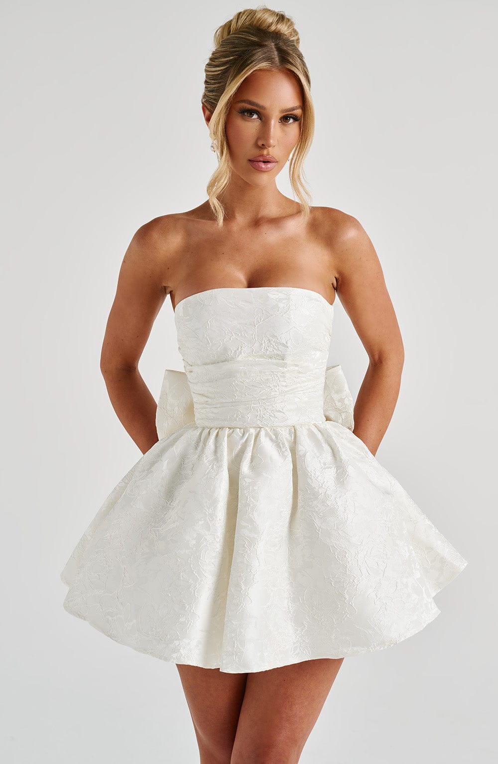 Selene Mini Dress in Ivory