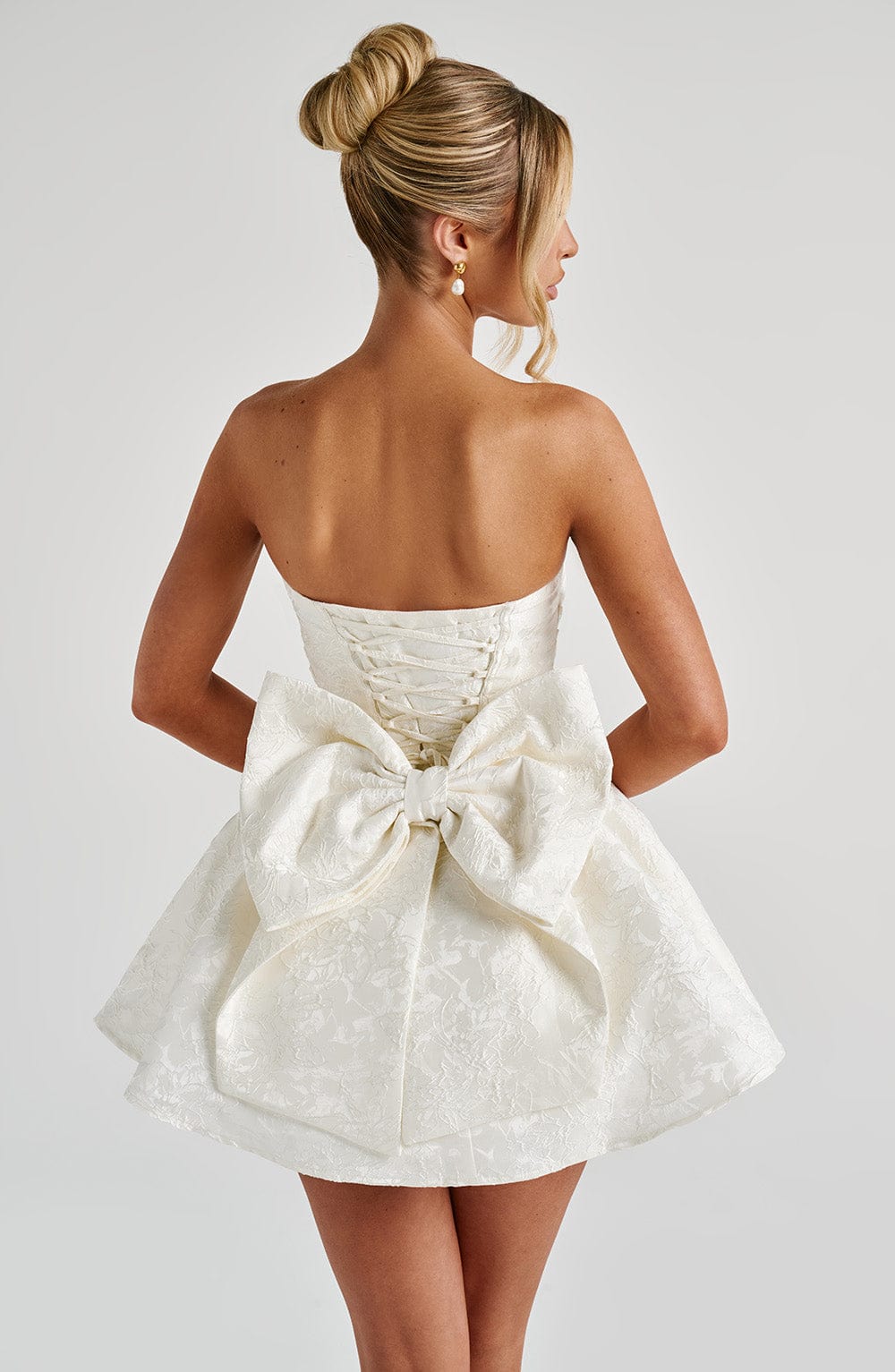 Selene Mini Dress in Ivory