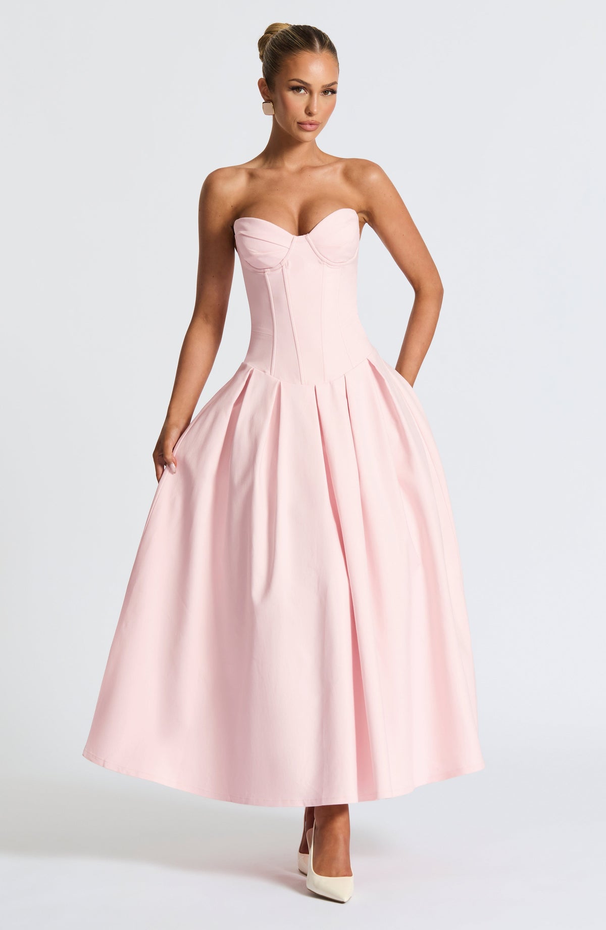 Selma Midi Dress in Blush