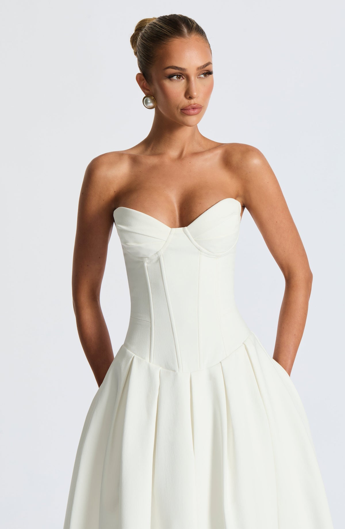 Selma Midi Dress in Ivory