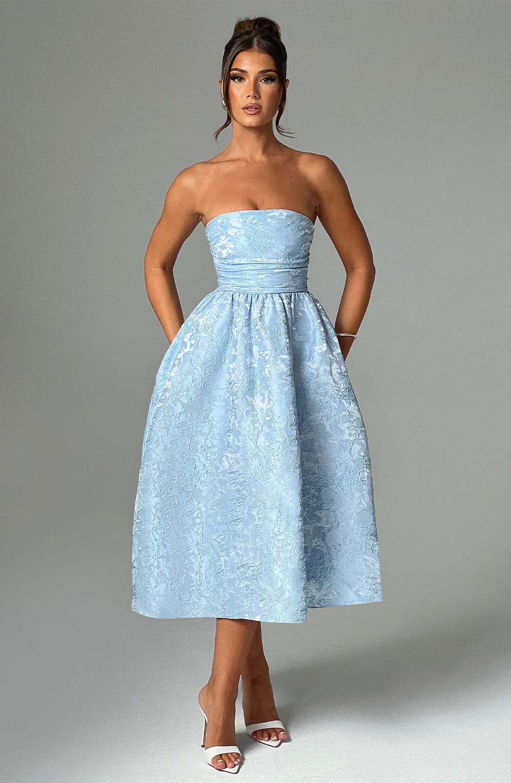 Sorcha Midi Dress in Blue