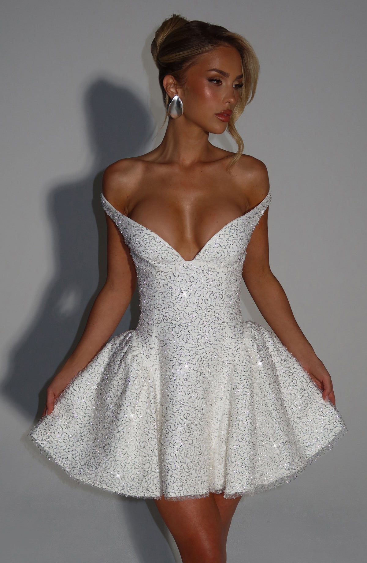 Saphyra Mini Dress in Ivory