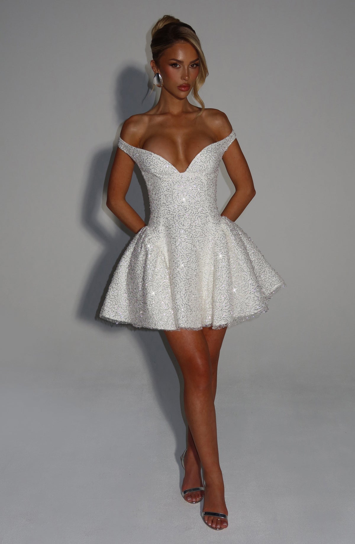 Saphyra Mini Dress in Ivory