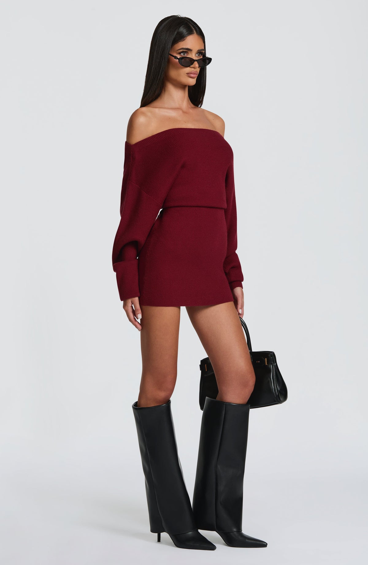 Sawyn Mini Dress in Burgundy