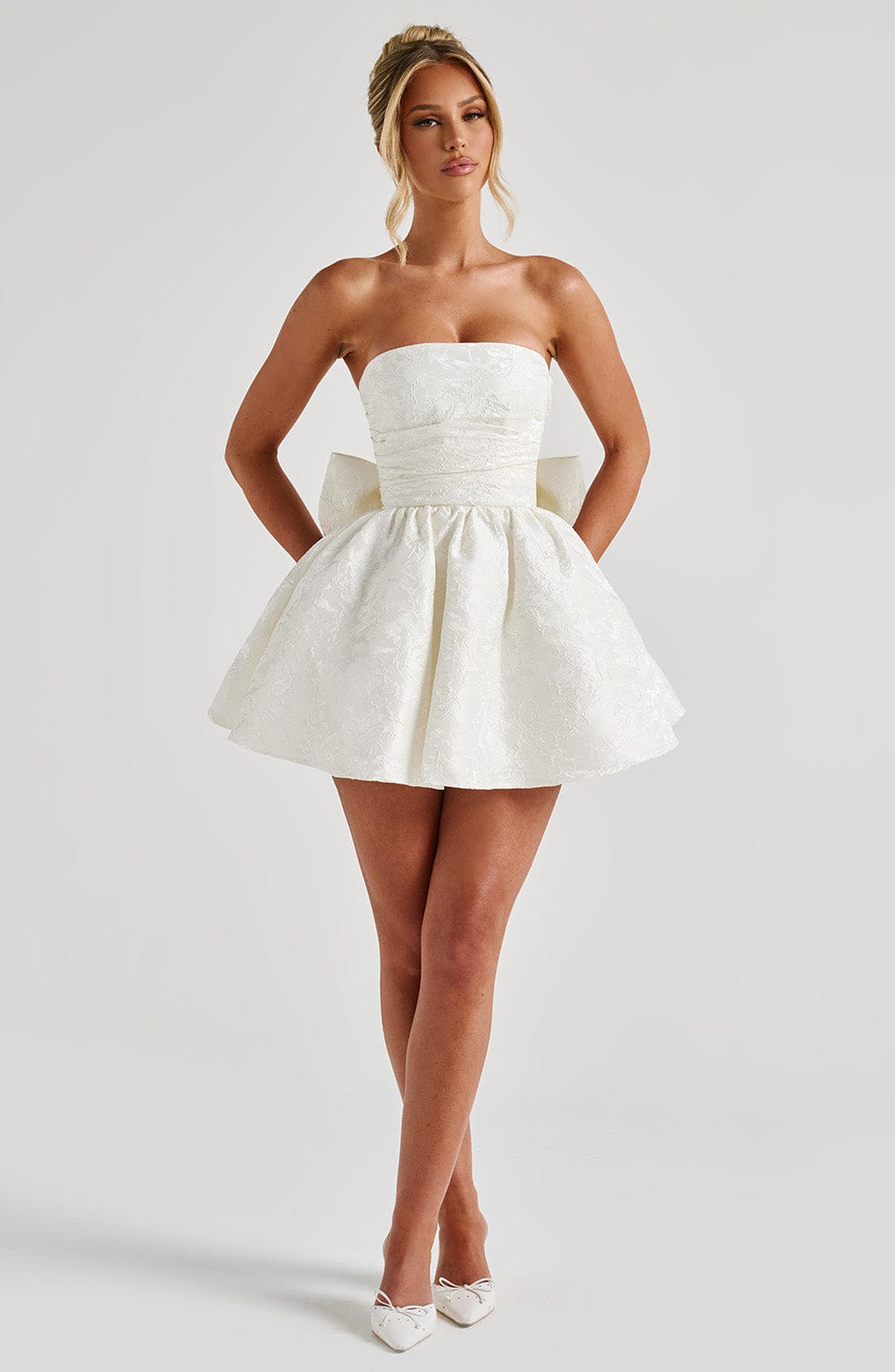 Selene Mini Dress in Ivory