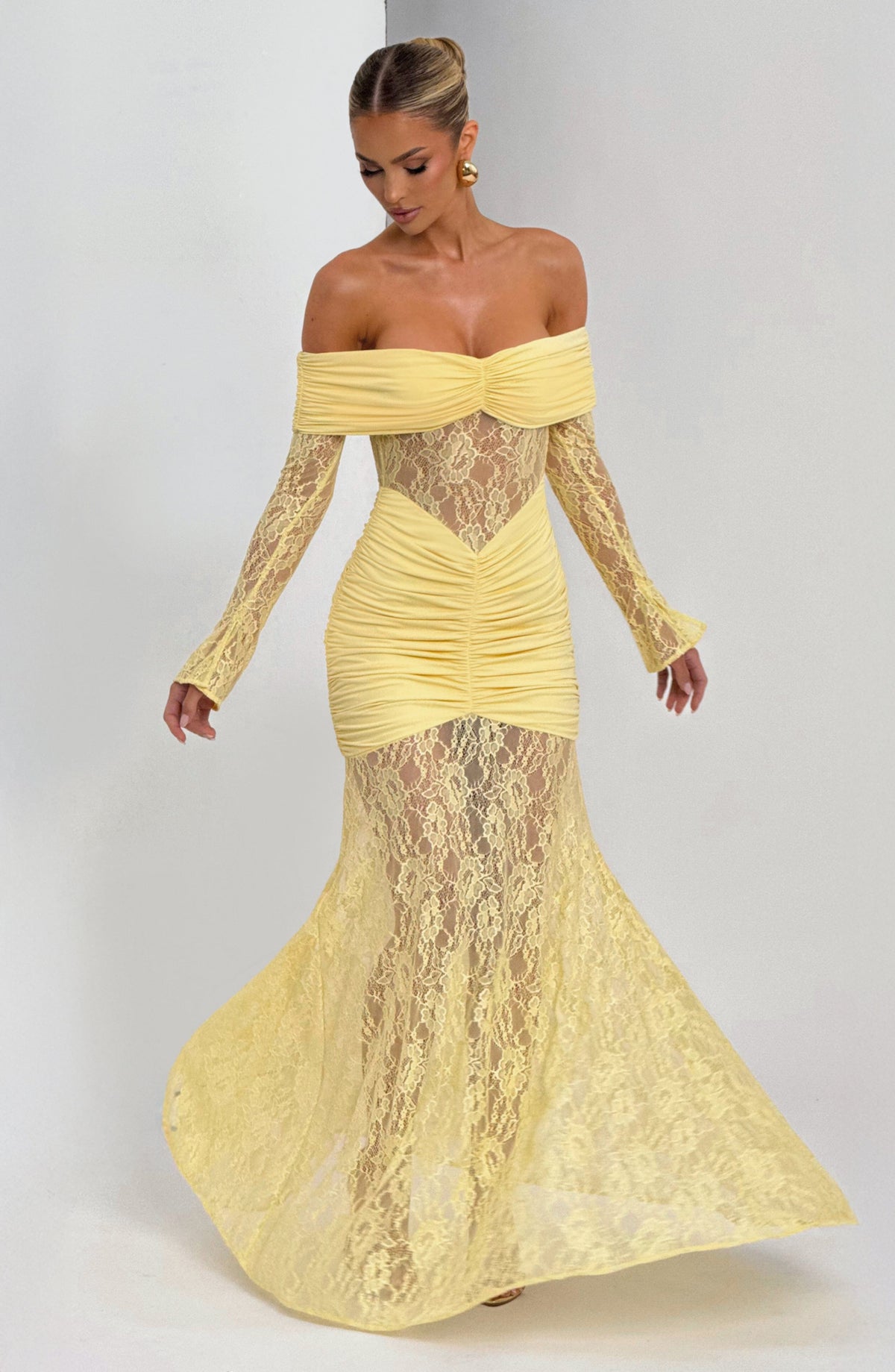Solene Maxi Dress in Lemon