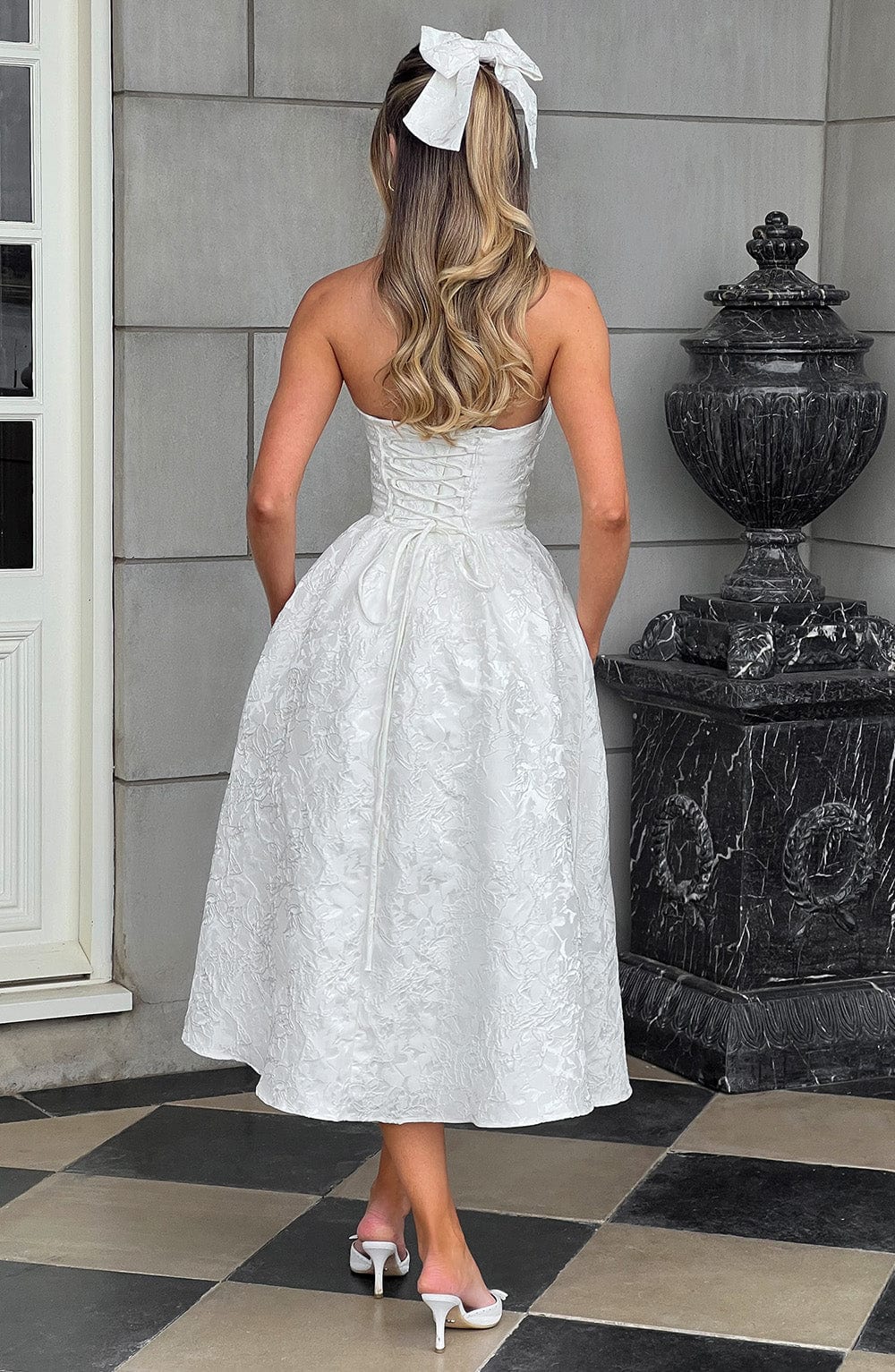 Sorcha Midi Dress in Ivory