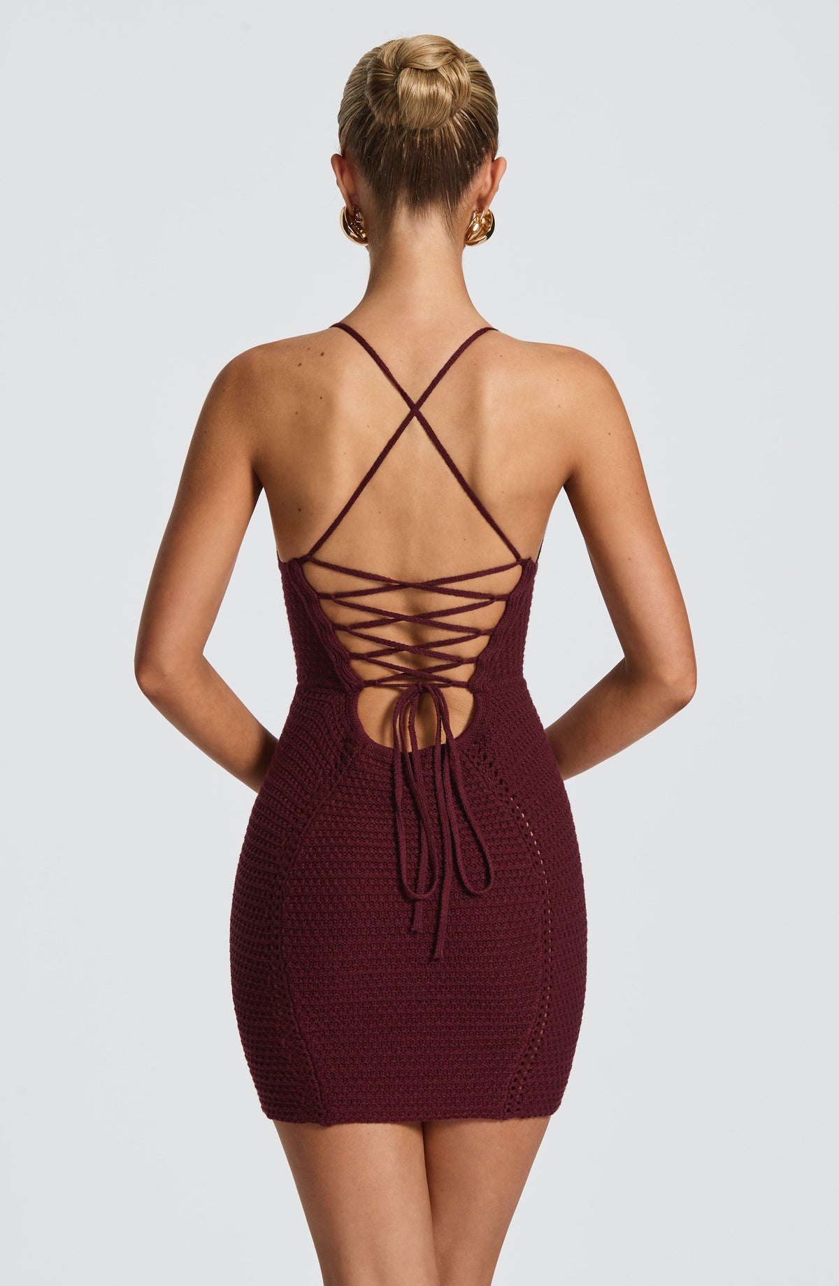 Xandra Mini Dress in Cherry Lacquer