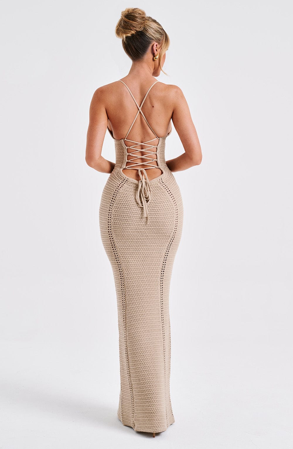 Xanthia Maxi Dress in Beige