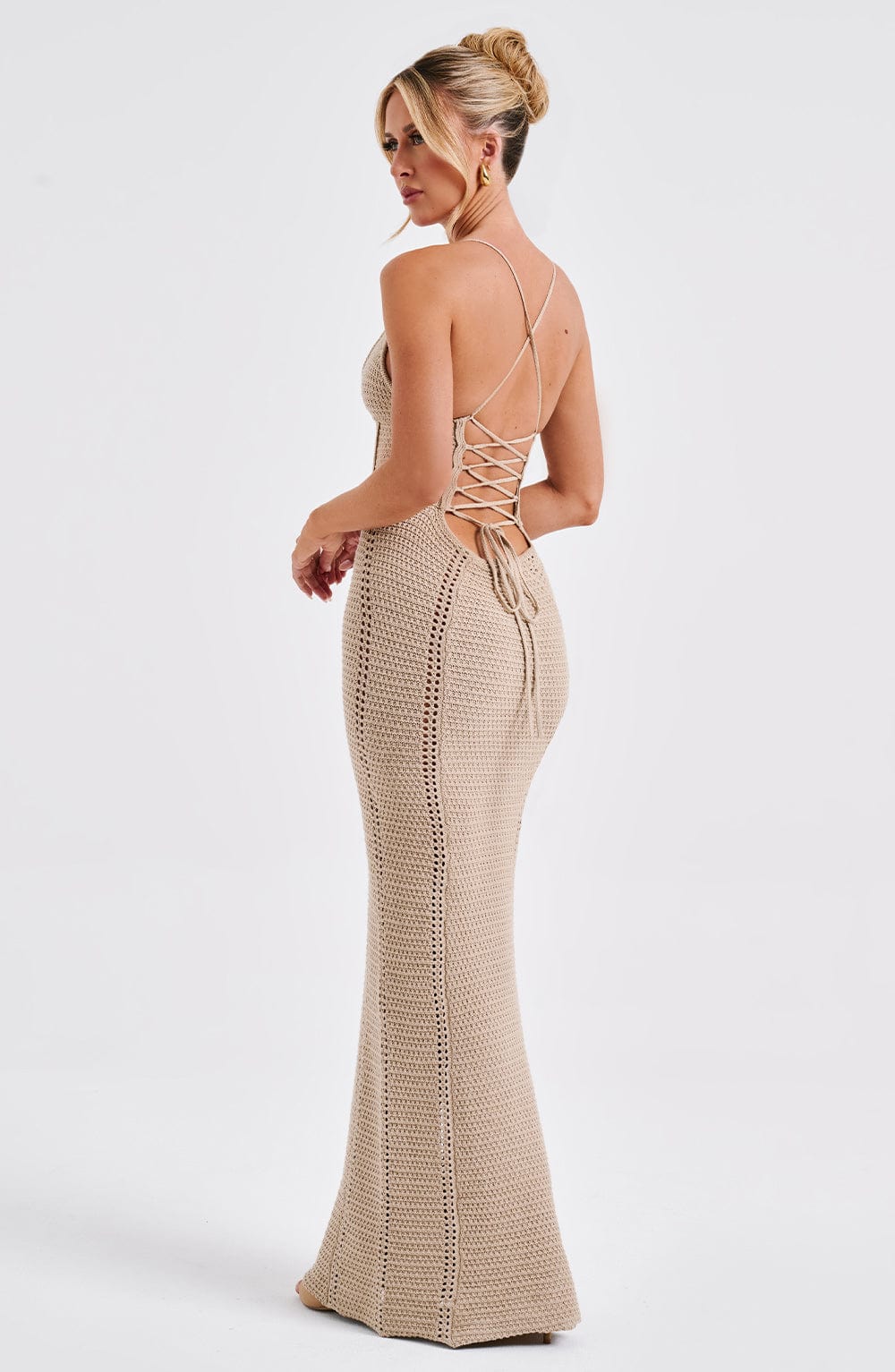 Xanthia Maxi Dress in Beige