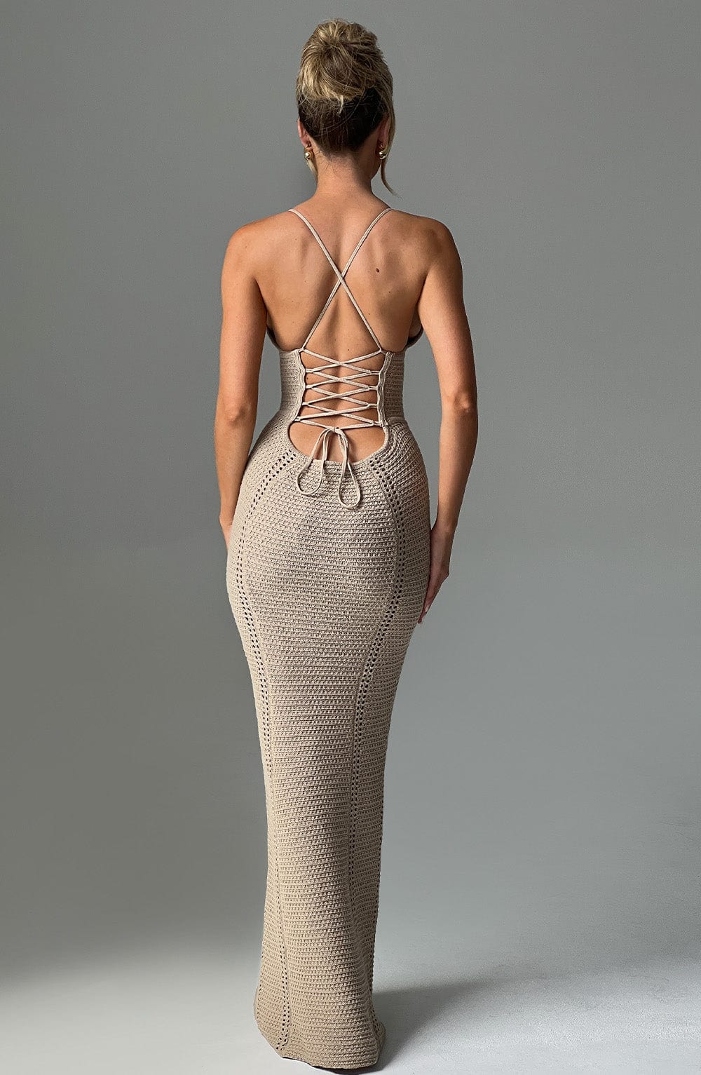 Xanthia Maxi Dress in Beige
