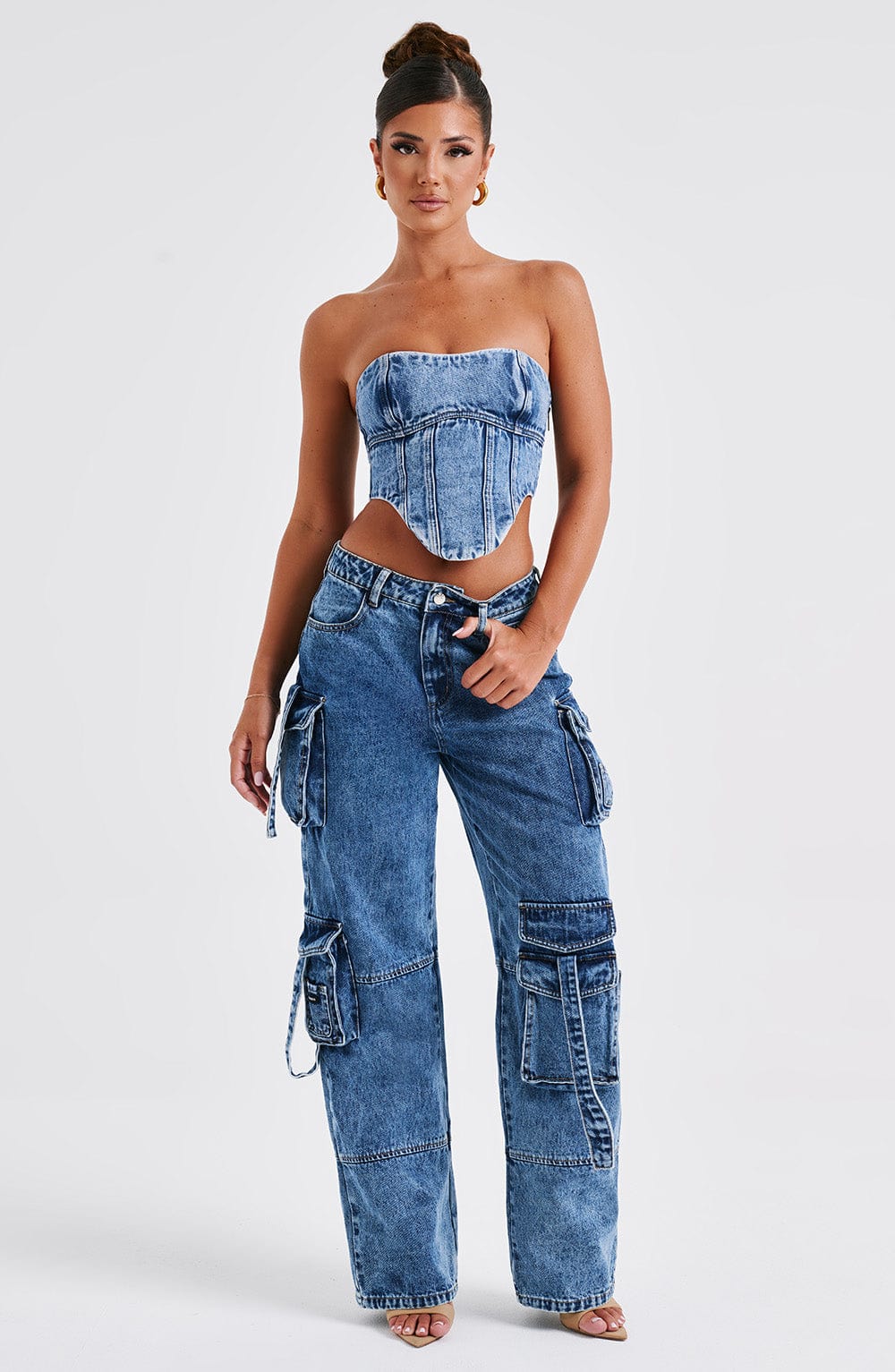 Yasira Corset in Dark Wash
