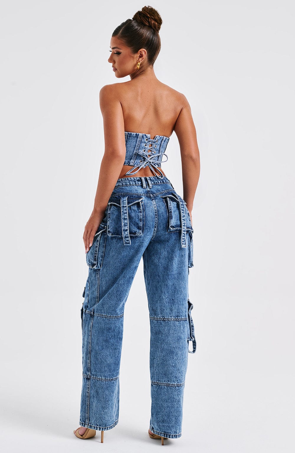 Yasira Corset in Dark Wash