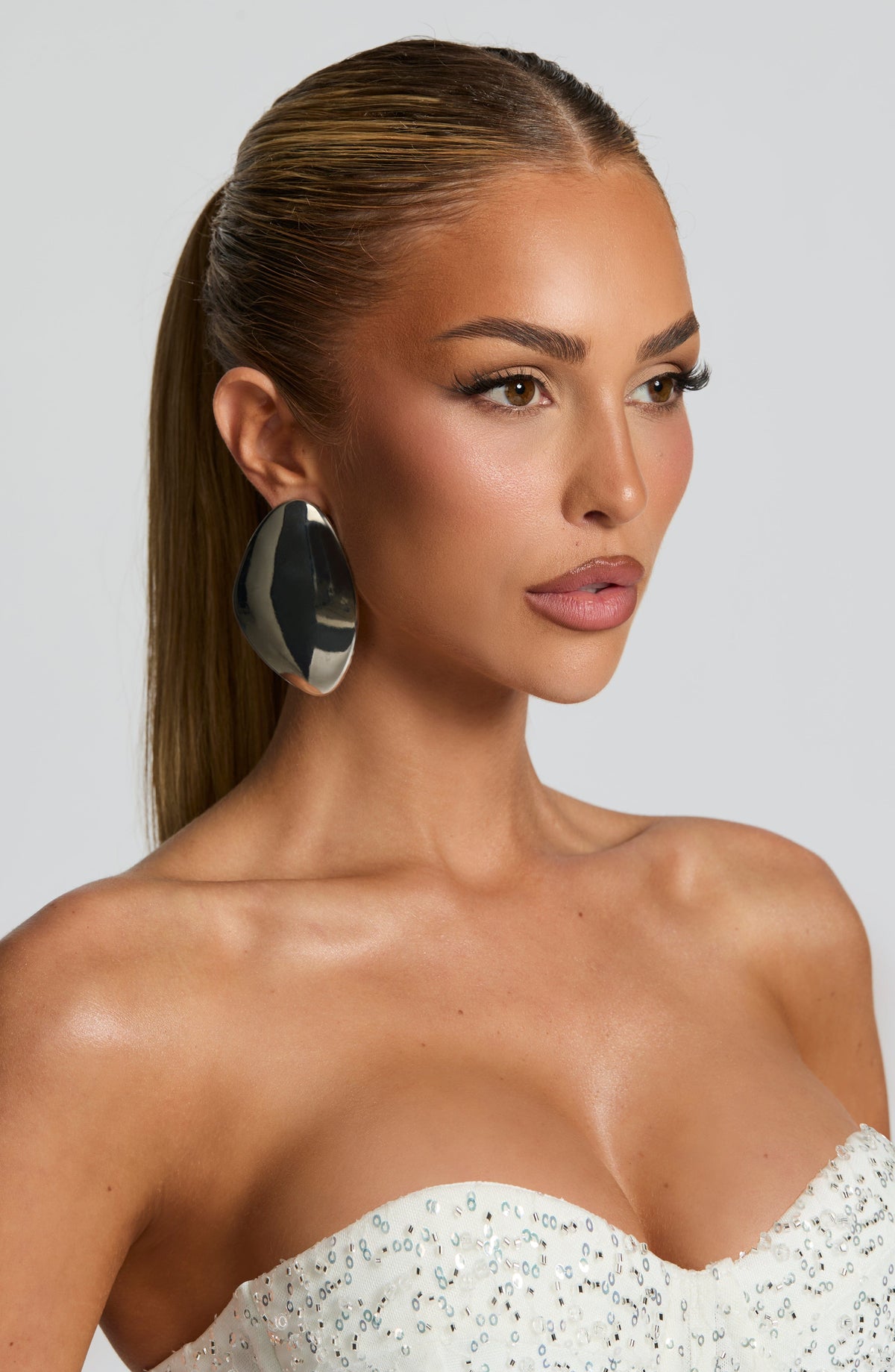 Yukie Earrings in Silver