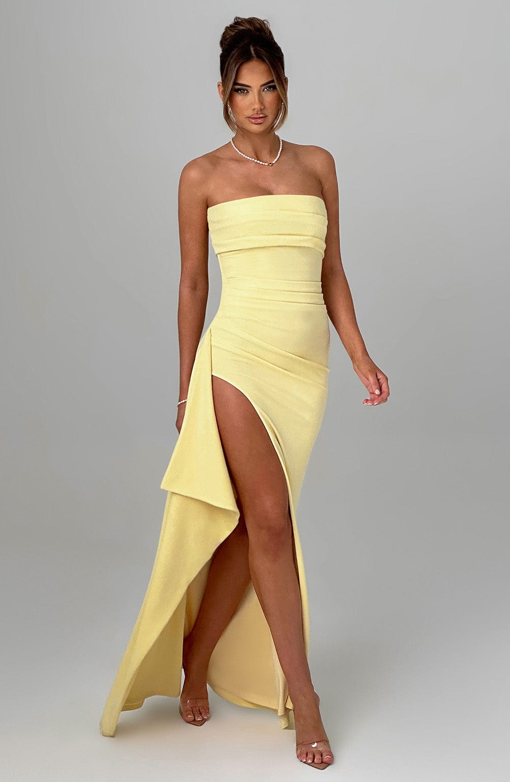 Zafina Maxi Dress in Lemon