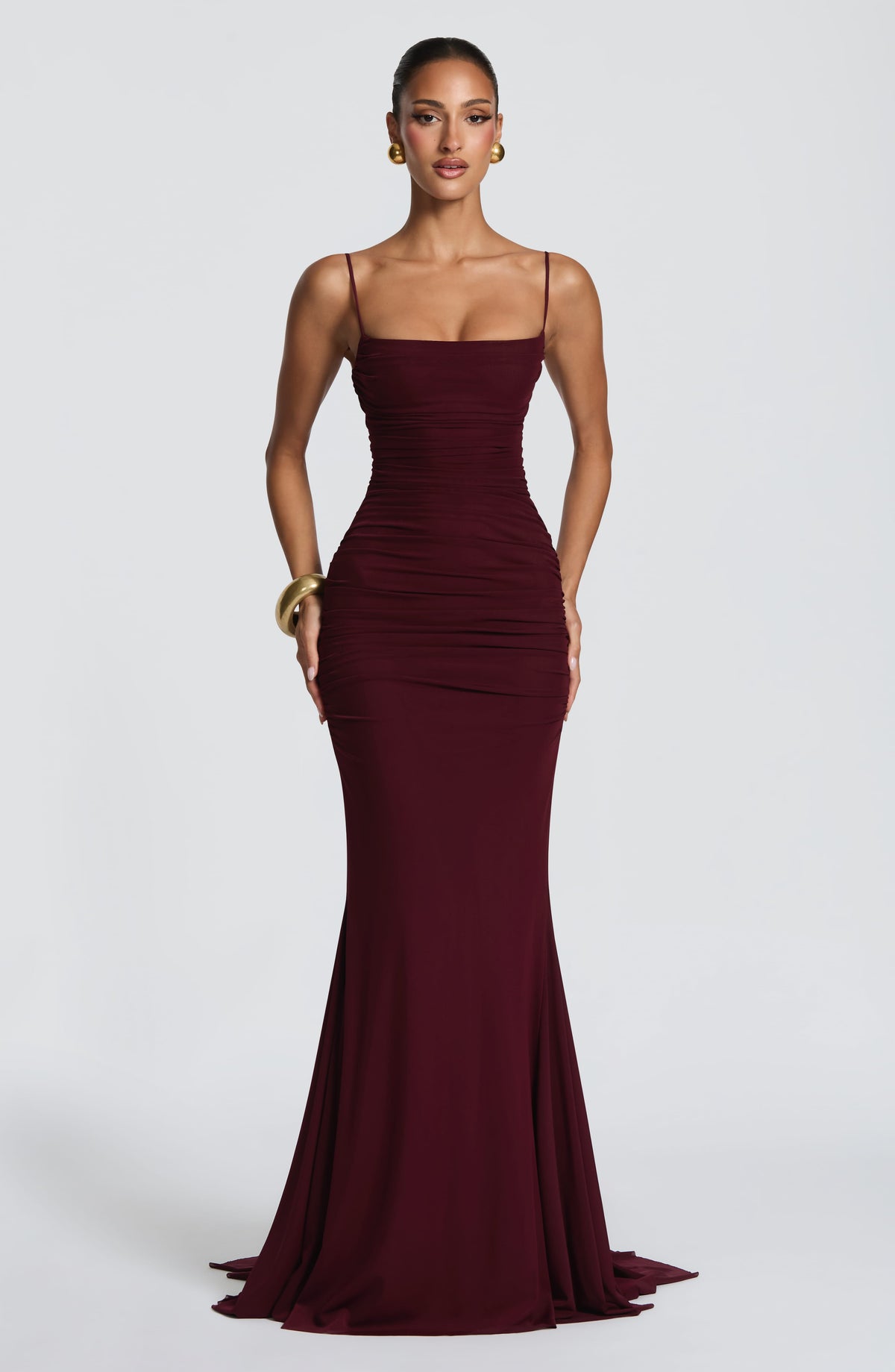 Zarina Gown in Cherry Lacquer