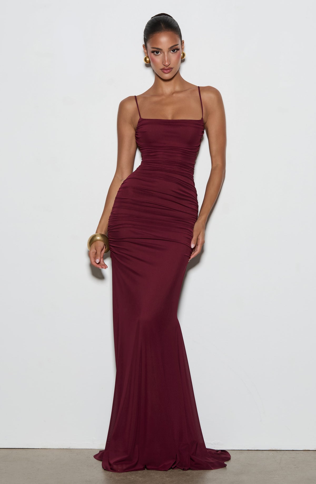 Zarina Gown in Cherry Lacquer
