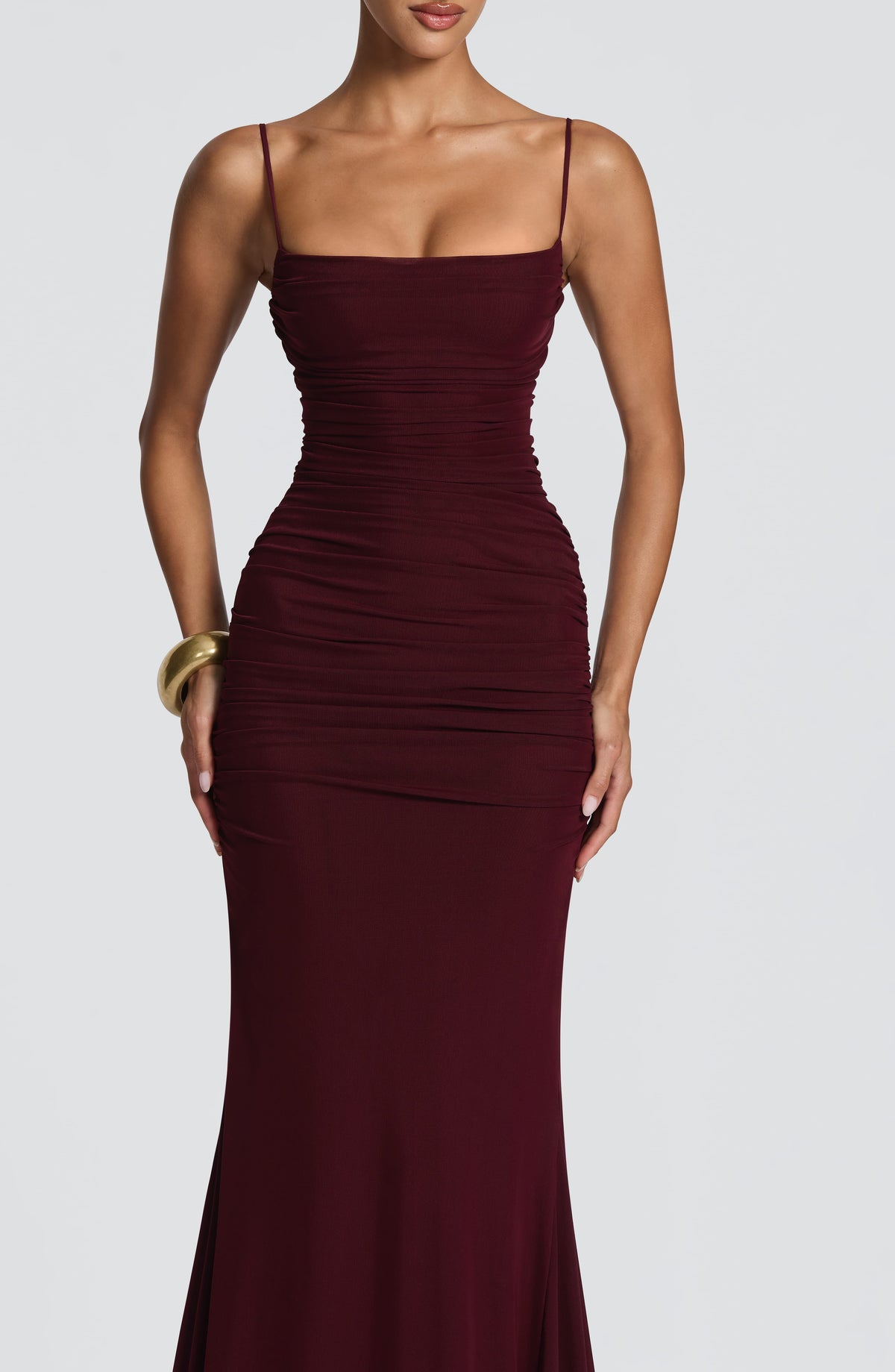 Zarina Gown in Cherry Lacquer