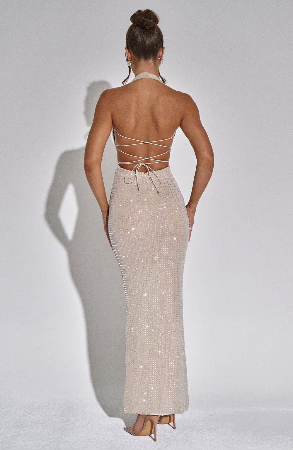 Zayda Maxi Dress in Nude