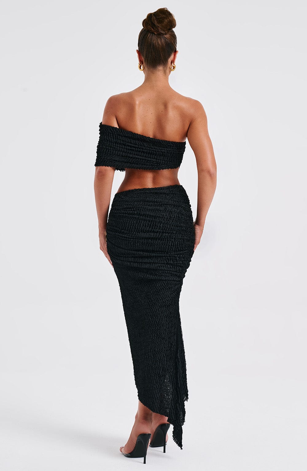 Zinnia Midi Skirt in Black