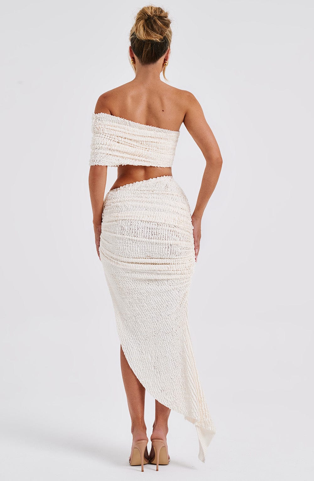 Zinnia Midi Skirt in Ivory