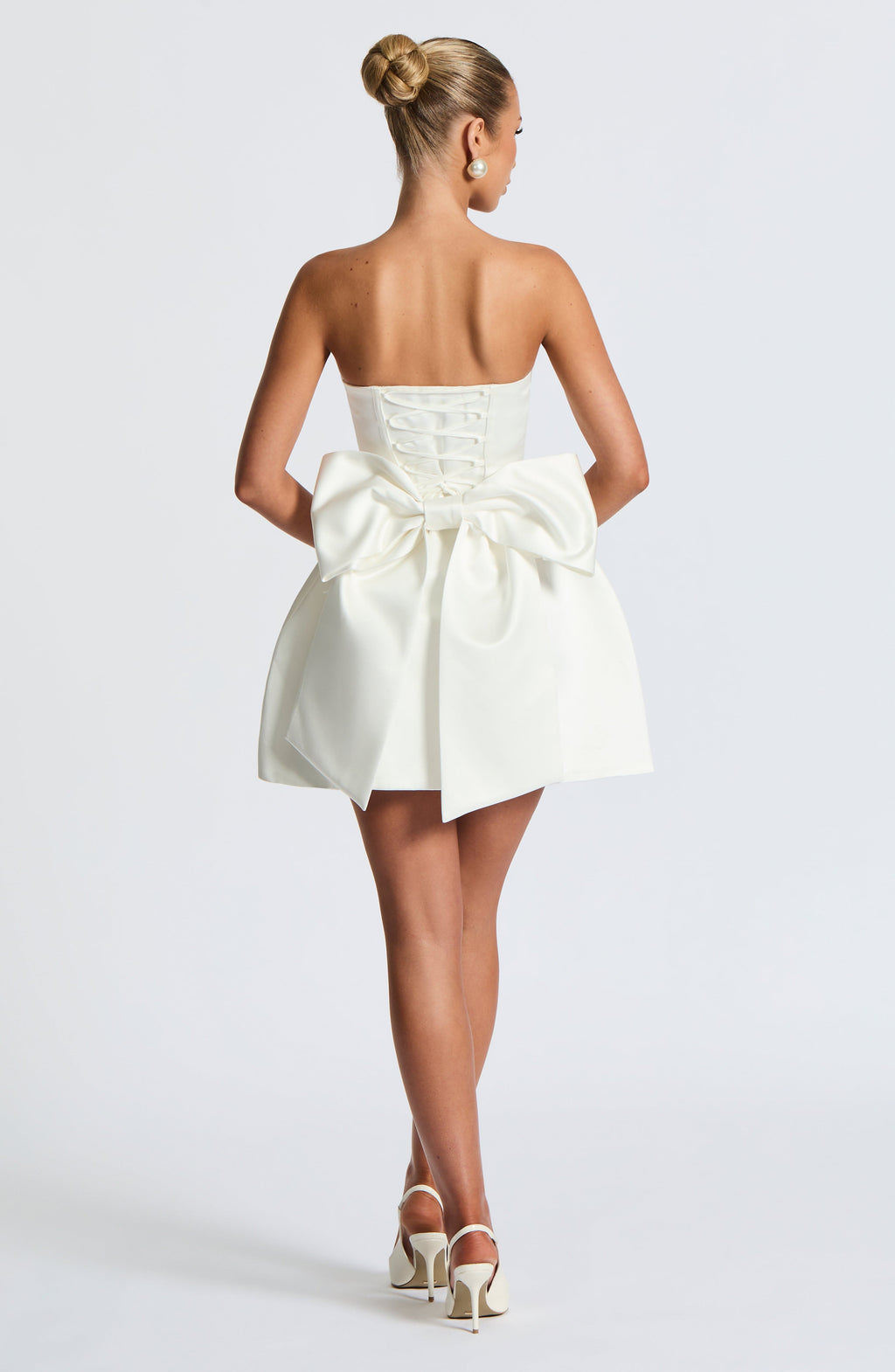 Abbie Mini Dress in Ivory