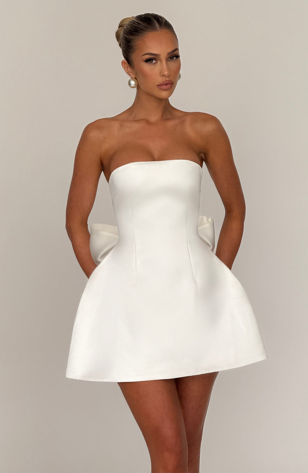 Abbie Mini Dress in Ivory