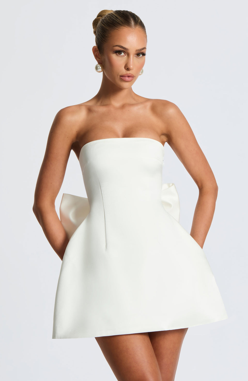 Abbie Mini Dress in Ivory