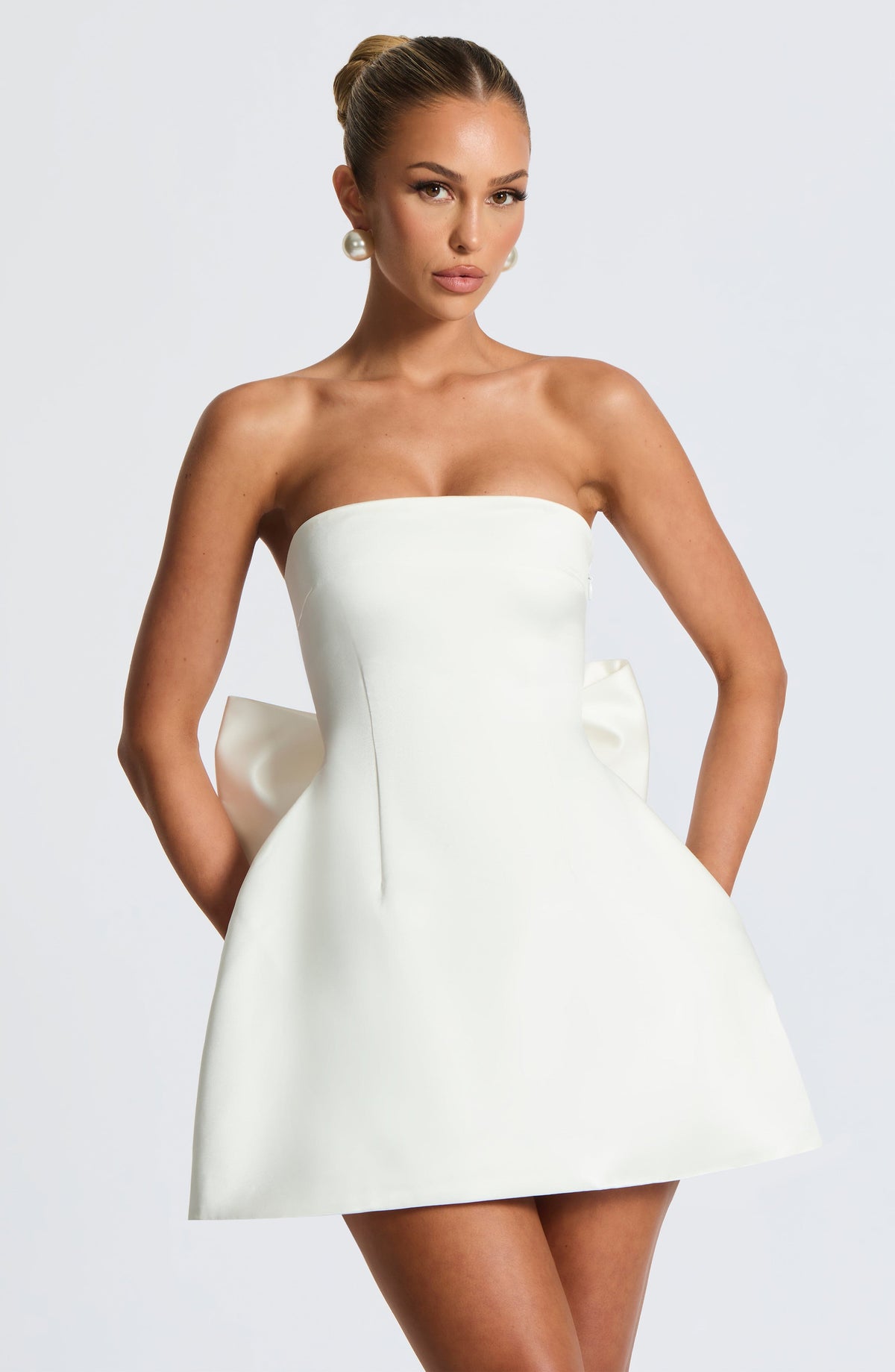 Abbie Mini Dress in Ivory