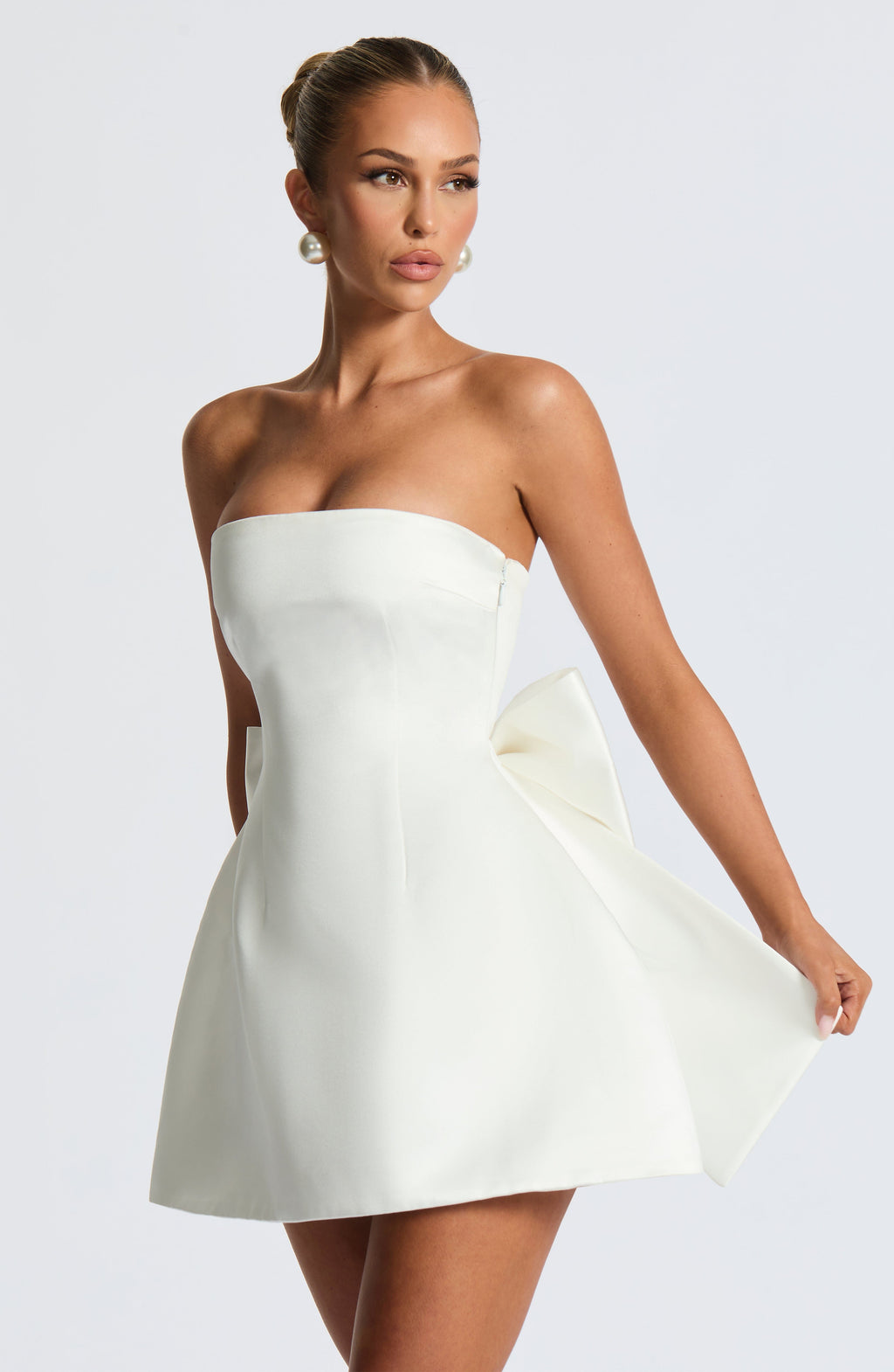 Abbie Mini Dress in Ivory