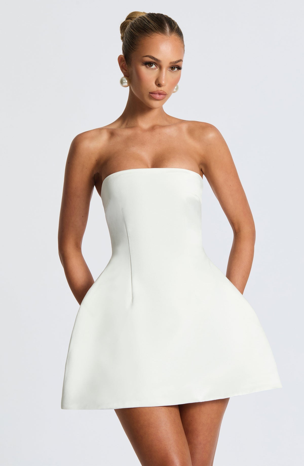Abbie Mini Dress in Ivory