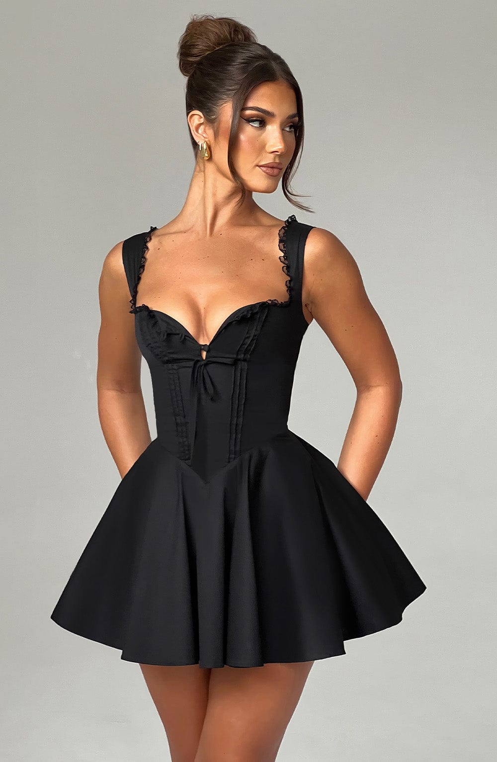 Adalene Mini Dress in Black