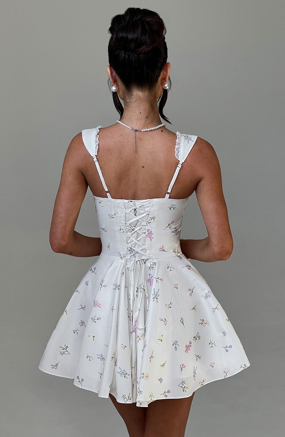 Adalene Mini Dress in Multi Floral Print