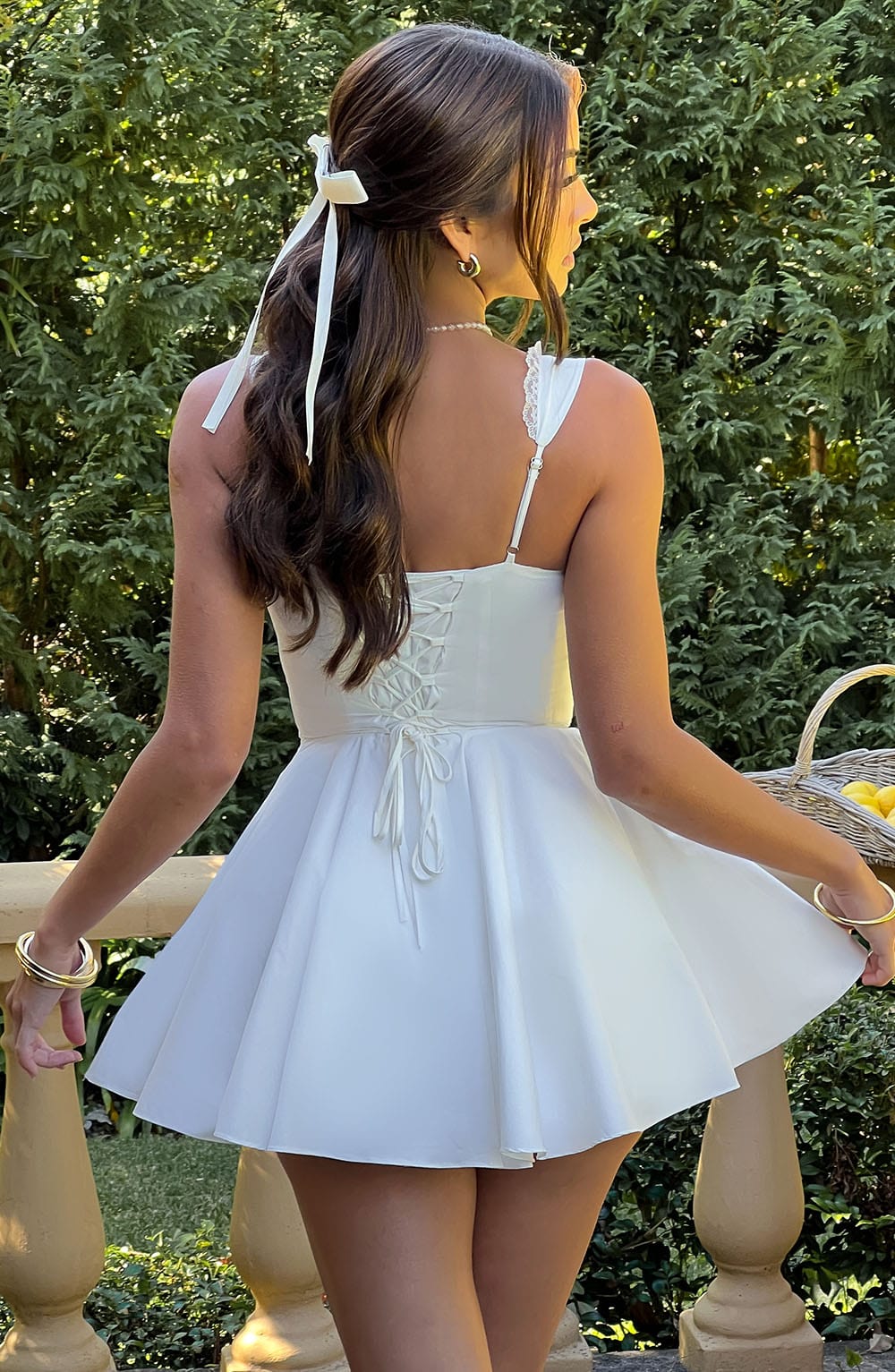Adalene Mini Dress in Ivory
