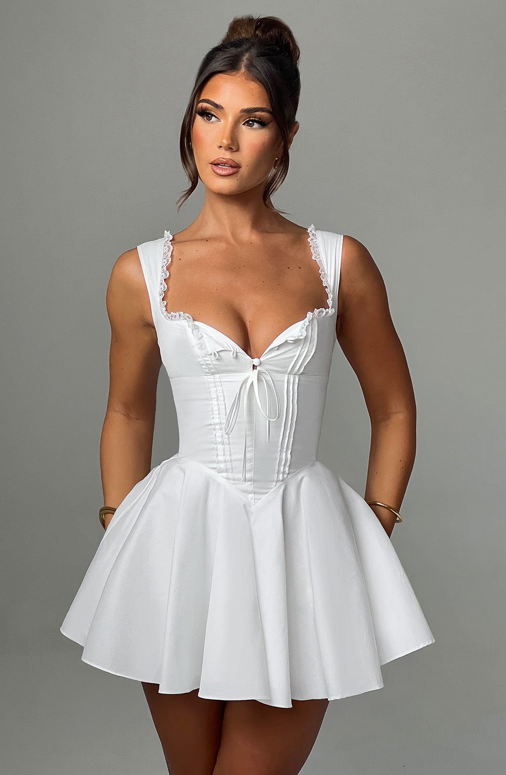 Adalene Mini Dress in Ivory