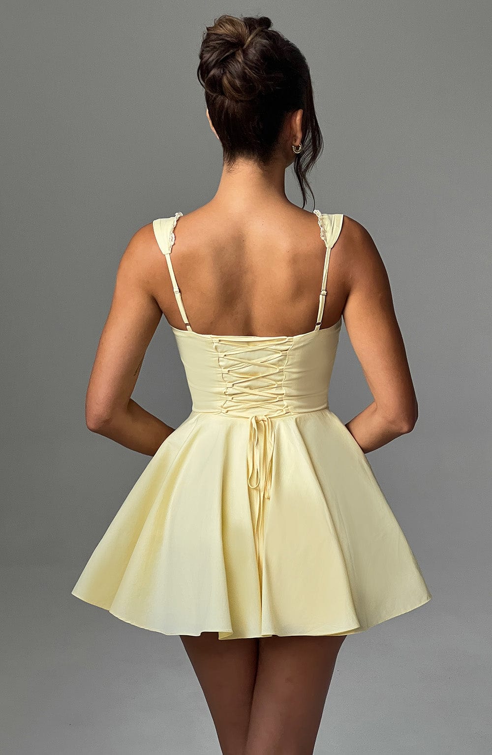 Adalene Mini Dress in Lemon