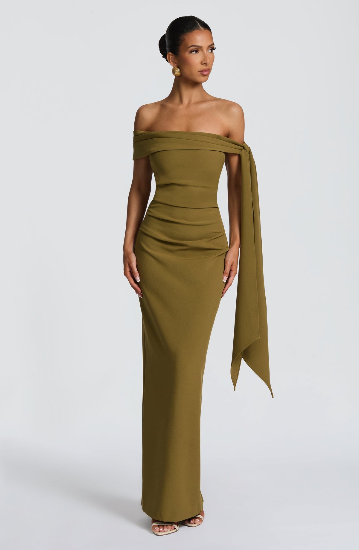 Addyson Maxi Dress in Deep Olive