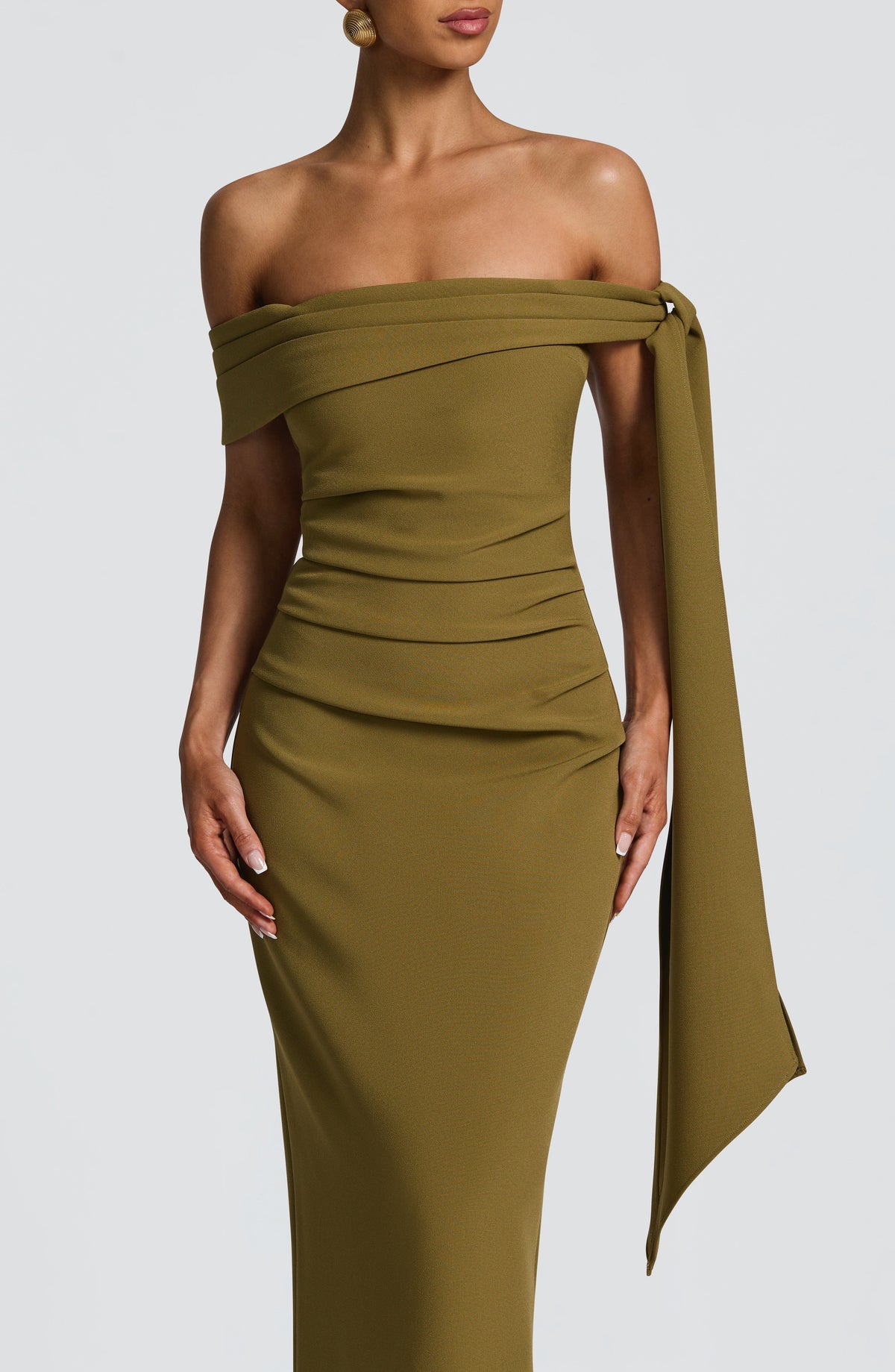 Addyson Maxi Dress in Deep Olive